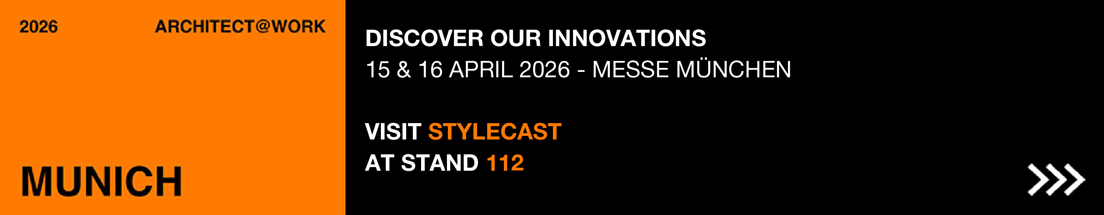 Architect@Work 2026 Munich – Visit stylecast at Stand 112